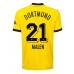 Borussia Dortmund Donyell Malen #21 Hemma matchtröja 2023-24 Kortärmad Billigt